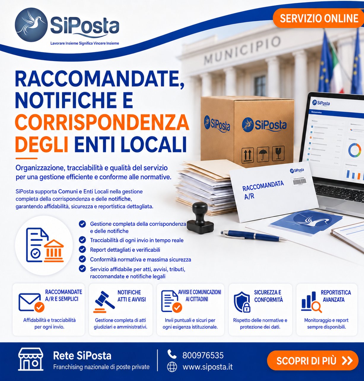 Raccomandate, notifiche e corrispondenza degli Enti Locali: organizzazione, tracciabilità e qualità del servizio