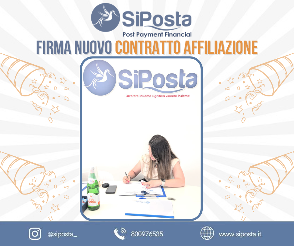 Nuova firma in SiPosta: sottoscritto un contratto di affiliazione