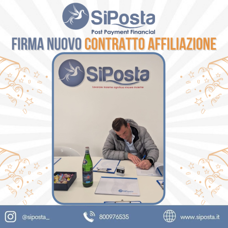 Nuova firma in SiPosta: sottoscritto un contratto di affiliazione 