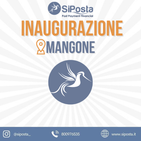 SiPosta il 26 Settembre inaugurazione Mangone