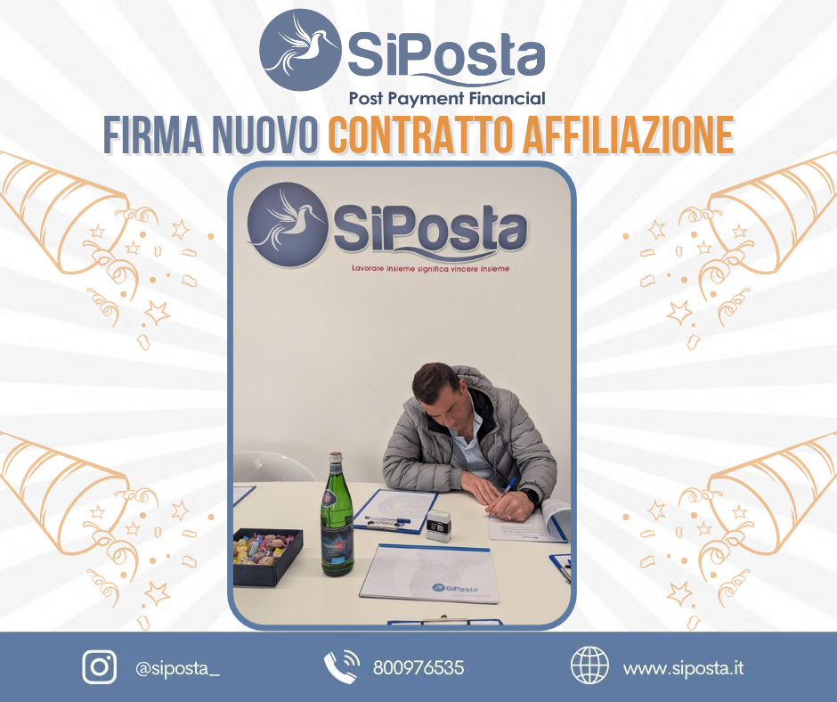 Nuova firma in SiPosta: sottoscritto un contratto di affiliazione