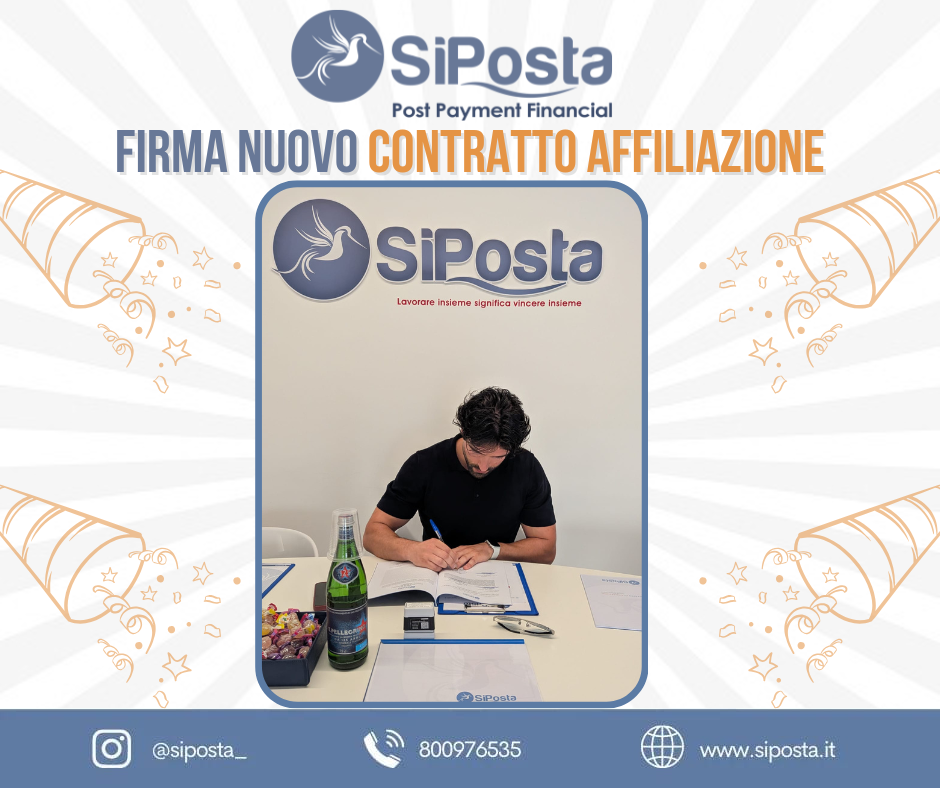 Nuova firma in SiPosta: sottoscritto un contratto di affiliazione